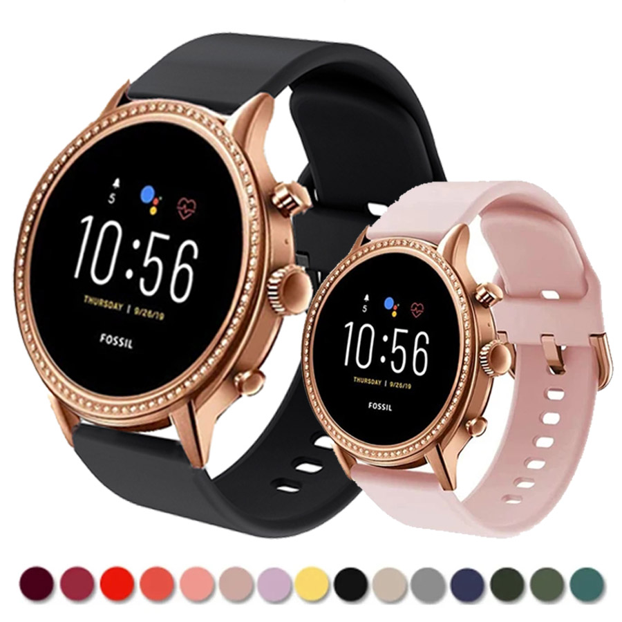 سيليكون حزام ل الأحفوري المرأة - مراجعة Fossil Smartwatch Accessories وسعره